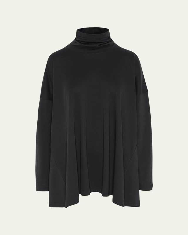 Side Panelled Scrunch Neck T-Shirt (Long Length)
